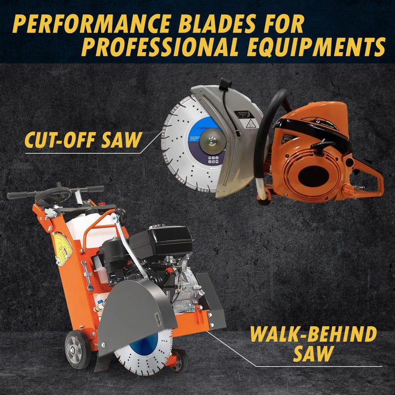 EDiamondTools 14" All Purpose Diamond Saw Blades for Hard/Reinforced Concrete, Asphalt, Granite, Terrazzo, Ductile Iron Piping, 4-5/8" Cutting Depth, 1" Arbor - Image 4